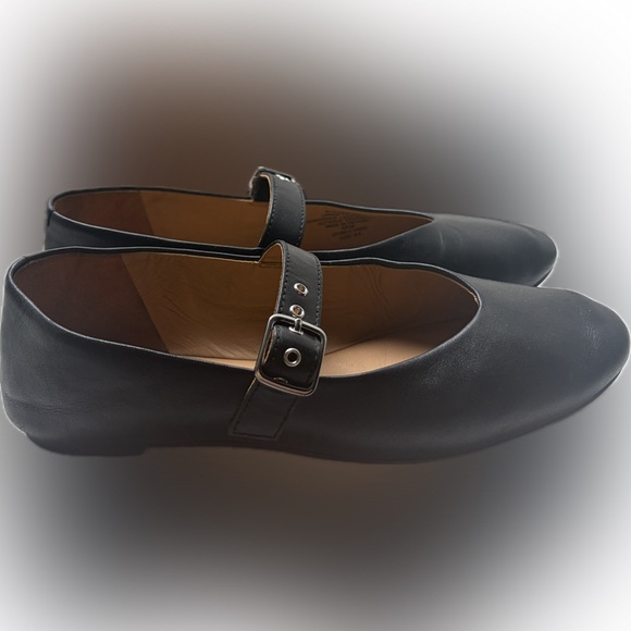 Madewell Remy Black Leather Mary Jane Flats 8.5 - Picture 4 of 5